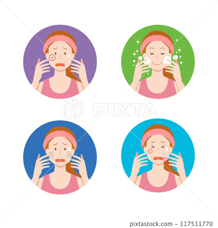 洗臉和皮膚問題 洗臉和皮膚問題 117511770