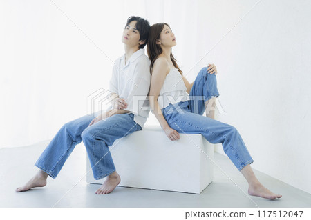情侶牛仔布連結協調 117512047