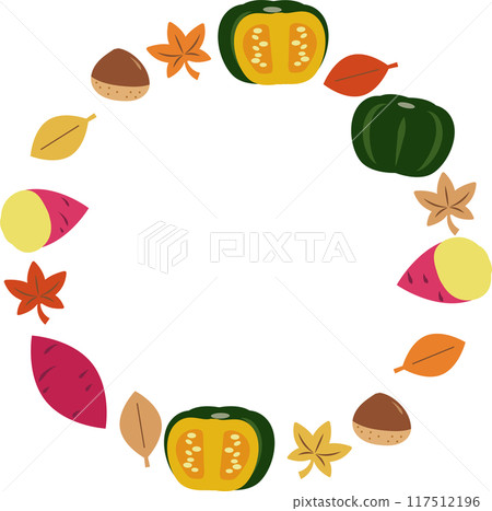 Potato and pumpkin frame Potato and pumpkin frame 117512196