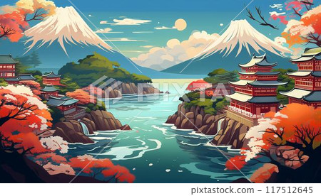 Japanese landscape Japanese landscape 117512645