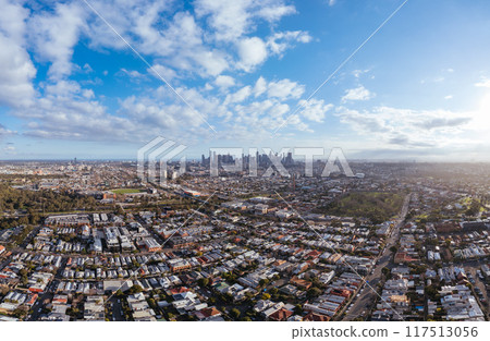 Aerial View of Melbourne in Australia Aerial View of Melbourne in Australia 117513056