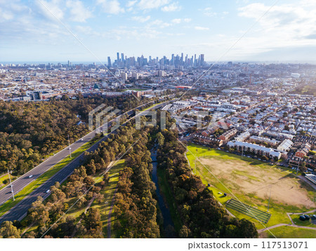 Aerial View of Melbourne in Australia Aerial View of Melbourne in Australia 117513071