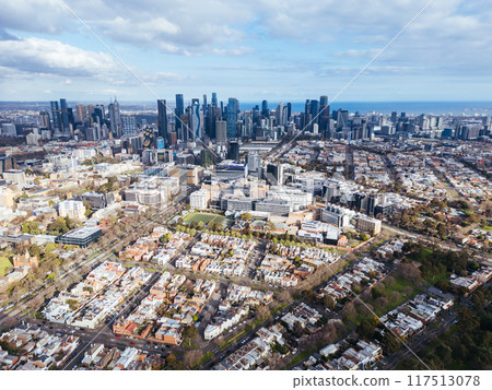 Aerial View of Melbourne in Australia Aerial View of Melbourne in Australia 117513078