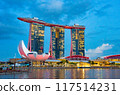 A stunning view of Sands Sky Park atop Marina Bay Sands in Singa 117514231