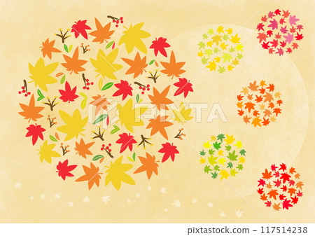 Colorful autumn leaves illustration background Colorful autumn leaves illustration background 117514238