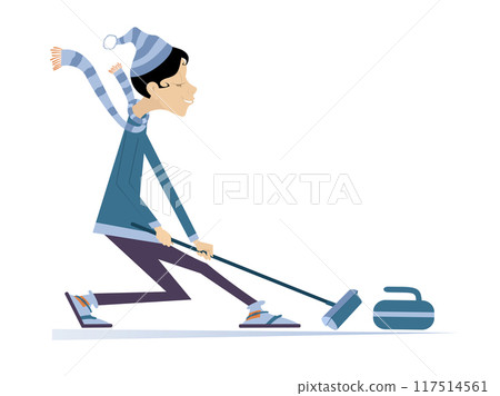 curling, winter sport, woman 117514561