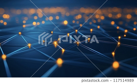 Abstract network is connecting points of light together 117514989