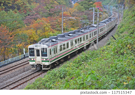 上越線水上上牧 JR 東日本 107 系列 R18 編組(高崎) 上越線水上上牧 JR 東日本 107 系列 R18 編組(高崎) 117515347