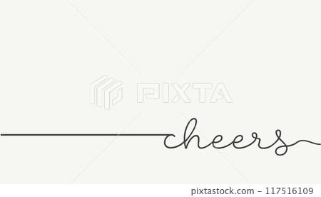 Cheers word continuous one line 117516109