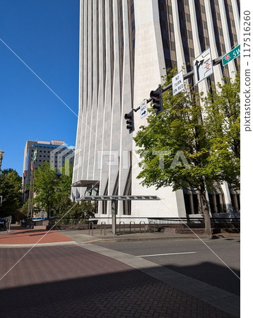 PORTLAND, OREGON - 07.10.2024 Wells Fargo Tower in Portland. The tower became the tallest building in Oregon. PORTLAND, OREGON - 07.10.2024 Wells Fargo Tower in Portland. The tower became the tallest building in Oregon. 117516260