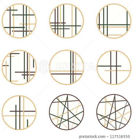 圓形 shoji 插圖集 矢量圓形設計日語 圓形 shoji 插圖集 矢量圓形設計日語 117516550