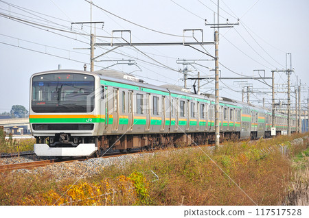 東北本線栗橋東Wash之宮JR東E231系列1000系列U507編隊(大山) 東北本線栗橋東Wash之宮JR東E231系列1000系列U507編隊(大山) 117517528