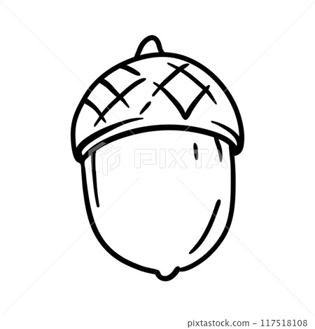Acorn illustration. Autumn natural oak tree seed. Acorn illustration. Autumn natural oak tree seed. 117518108
