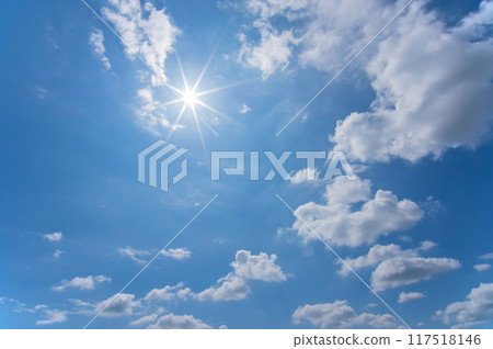 [Midsummer/scorching heat image] Scorching hot sun 117518146