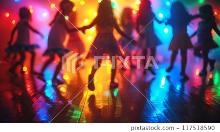 Blurred happy kids club activities, generated AI Blurred happy kids club activities, generated AI 117518590