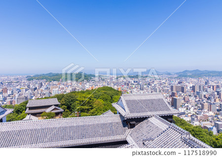 愛媛郡松山市,日本百座名城,松山城,從主塔眺望 愛媛郡松山市,日本百座名城,松山城,從主塔眺望 117518990