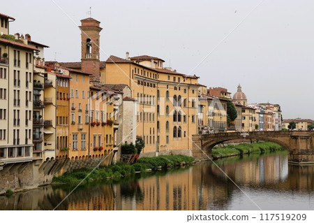 City of Florence seen from Ponte Vecchio, World Heritage Site, Italy, Europe 117519209