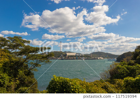 佐賀關的大海和藍天(大分縣大分市佐賀關) 佐賀關的大海和藍天(大分縣大分市佐賀關) 117519394