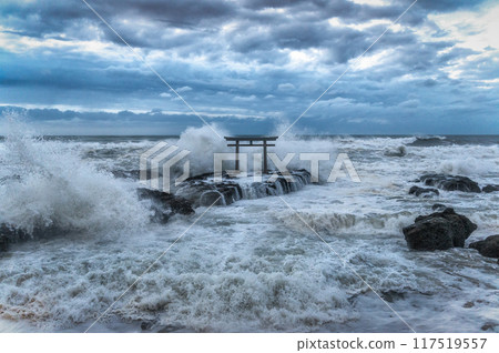 Oarai Isosaki Shrine: The raging torii gate of Kamiiso 117519557