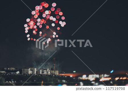 Blurred fireworks 117519708