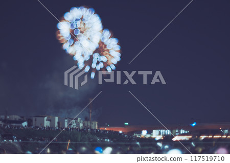 Blurred fireworks Blurred fireworks 117519710