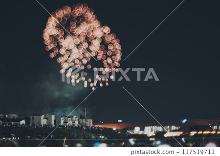Blurred fireworks 117519711