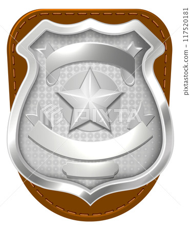 Police badge. American sheriff emblem. Law patrol 117520181