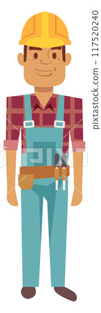 Professional engineer worker. Repairman or construction builder character 117520240