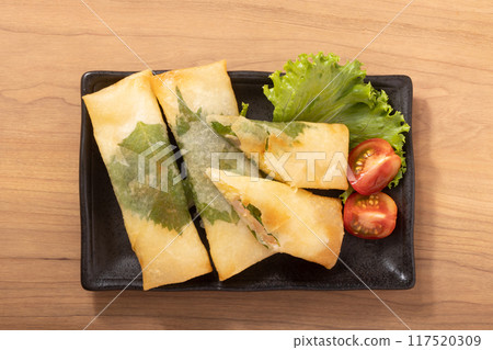 蝦子、明太子和馬鈴薯春捲 117520309