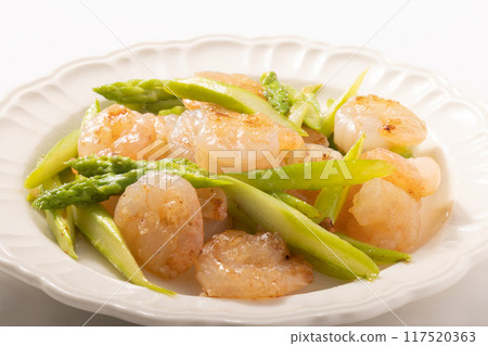 中式炒蝦與蘆筍 117520363