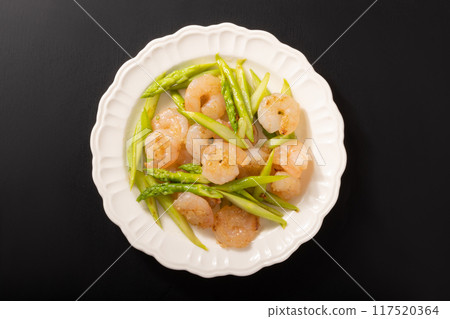 中式炒蝦與蘆筍 117520364