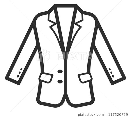 Jacket line icon. Male fashion clothes symbol 117520759