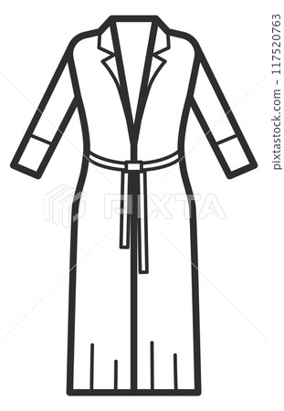 Bathrobe line icon. Spa salon clothes logo Bathrobe line icon. Spa salon clothes logo 117520763