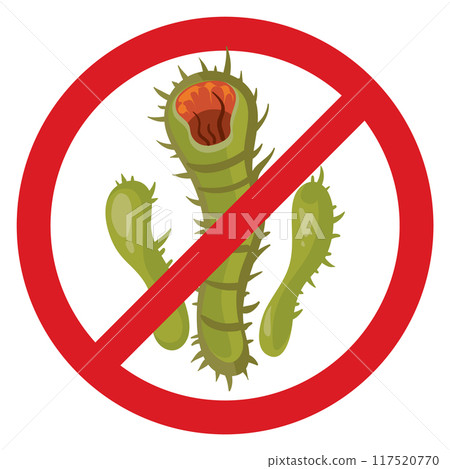 Anti germ symbol. Infection alert red sign Anti germ symbol. Infection alert red sign 117520770