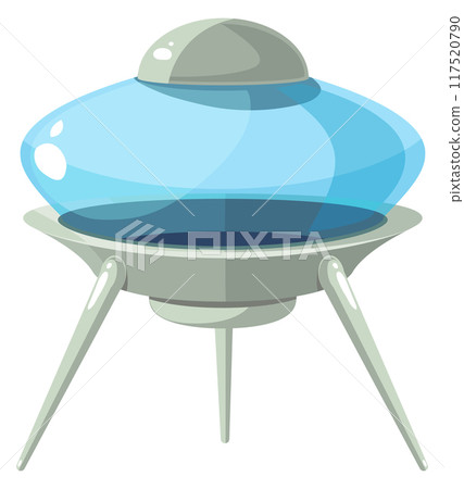 Ufo toy icon. Cartoon space ship. Alien spacecraft Ufo toy icon. Cartoon space ship. Alien spacecraft 117520790