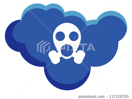 Toxic cloud color icon. Poison gas symbol 117520795