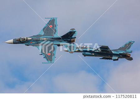 fighter plane flying in the sky 117520811