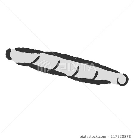 簡單的狗狗零食（骨膠）的手繪插圖 117520878