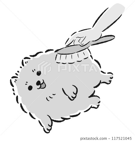 給狗狗刷毛的插圖 117521045