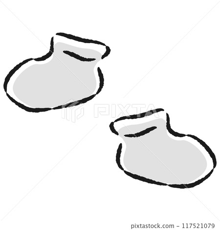 Hand drawn illustration of small socks Hand drawn illustration of small socks 117521079
