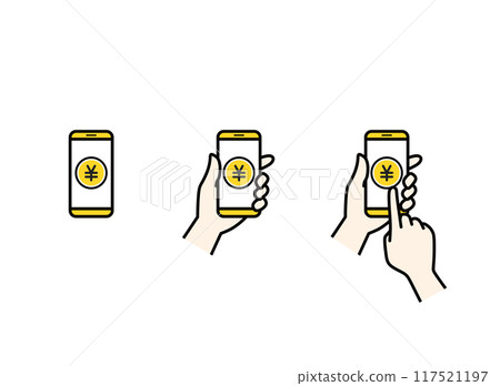 Cashless payment with smartphone Cashless payment with smartphone 117521197