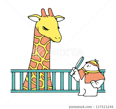 偵探觀察長頸鹿 偵探觀察長頸鹿 117521248