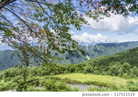 從露台欣賞夏季高原景色 從露台欣賞夏季高原景色 117521519