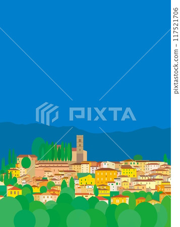 Barga Toscana, Toscana, Italy, Summer scenery 117521706