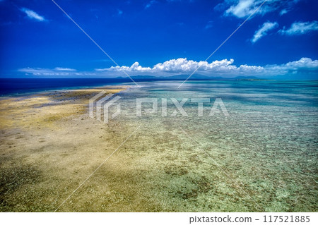 Yaeyama Islands, Yonara Channel, Iriomote Island, Kohama Island, aerial photography Yaeyama Islands, Yonara Channel, Iriomote Island, Kohama Island, aerial photography 117521885