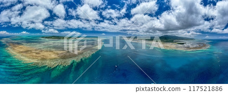 Yaeyama Islands, Yonara Channel, Iriomote Island, Kohama Island, aerial photography Yaeyama Islands, Yonara Channel, Iriomote Island, Kohama Island, aerial photography 117521886