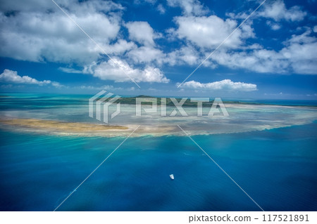Yaeyama Islands, Yonara Channel, Iriomote Island, Kohama Island, aerial photography 117521891