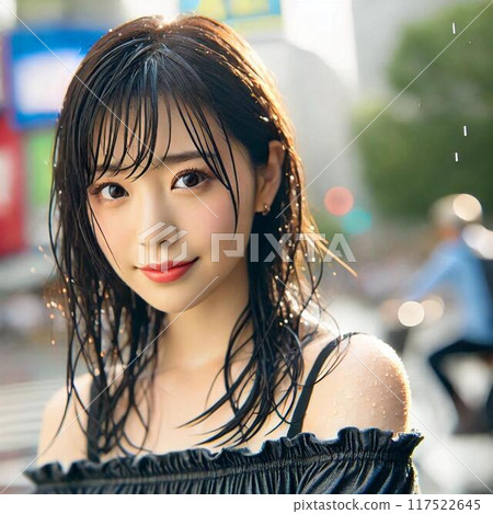 Woman after the rain 117522645