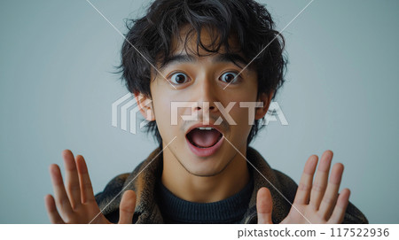 A man with a surprised expression 117522936