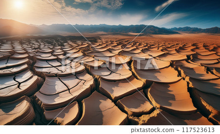 乾旱的地球、破裂的地球、生成人工智慧、人工智慧影像 乾旱的地球、破裂的地球、生成人工智慧、人工智慧影像 117523613